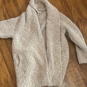 Barefoot Dreams Cream Textured Cardigan